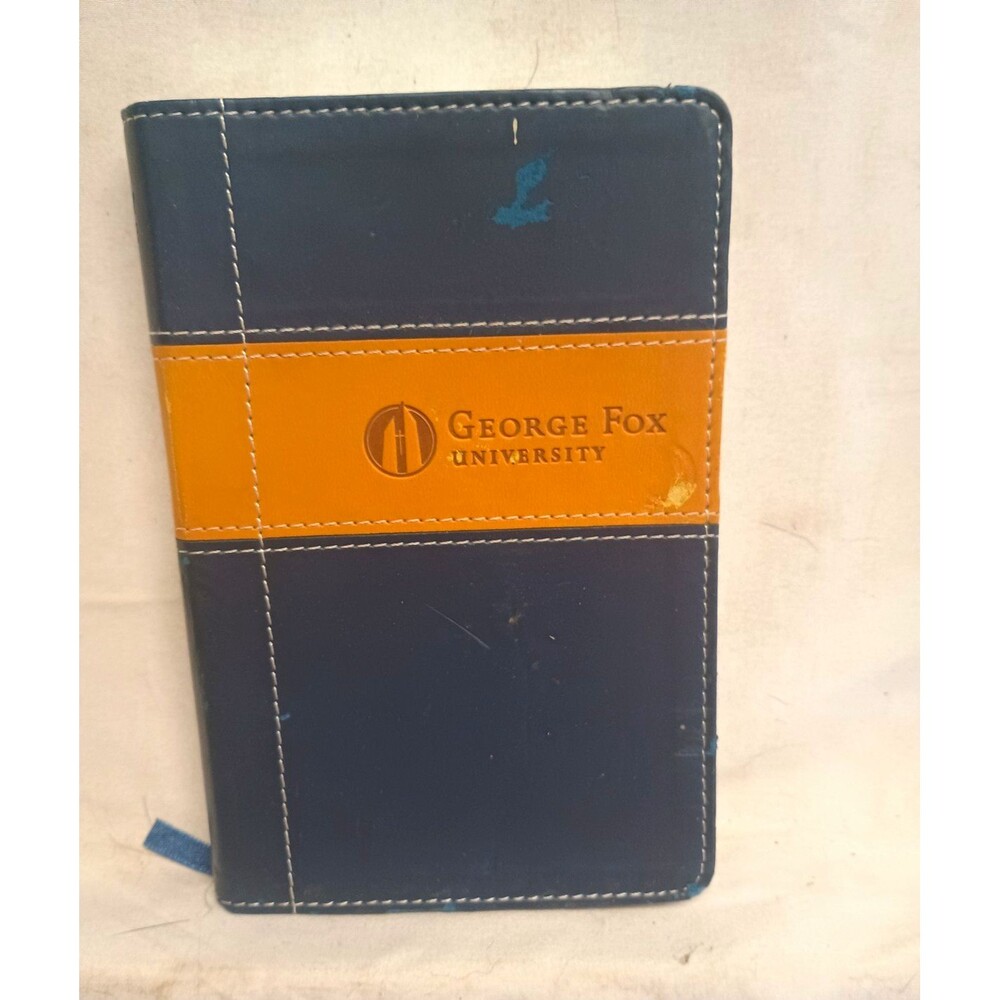 NIV Compact Thinline Bible George Fox University Zondervan Italian Duo-Tone
